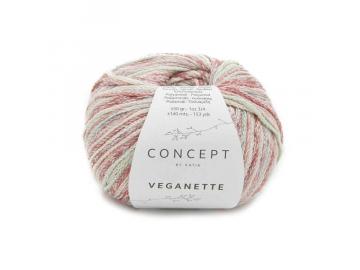 Veganette Farbe 109 minzgrün-rose-rostrot-lachsorange