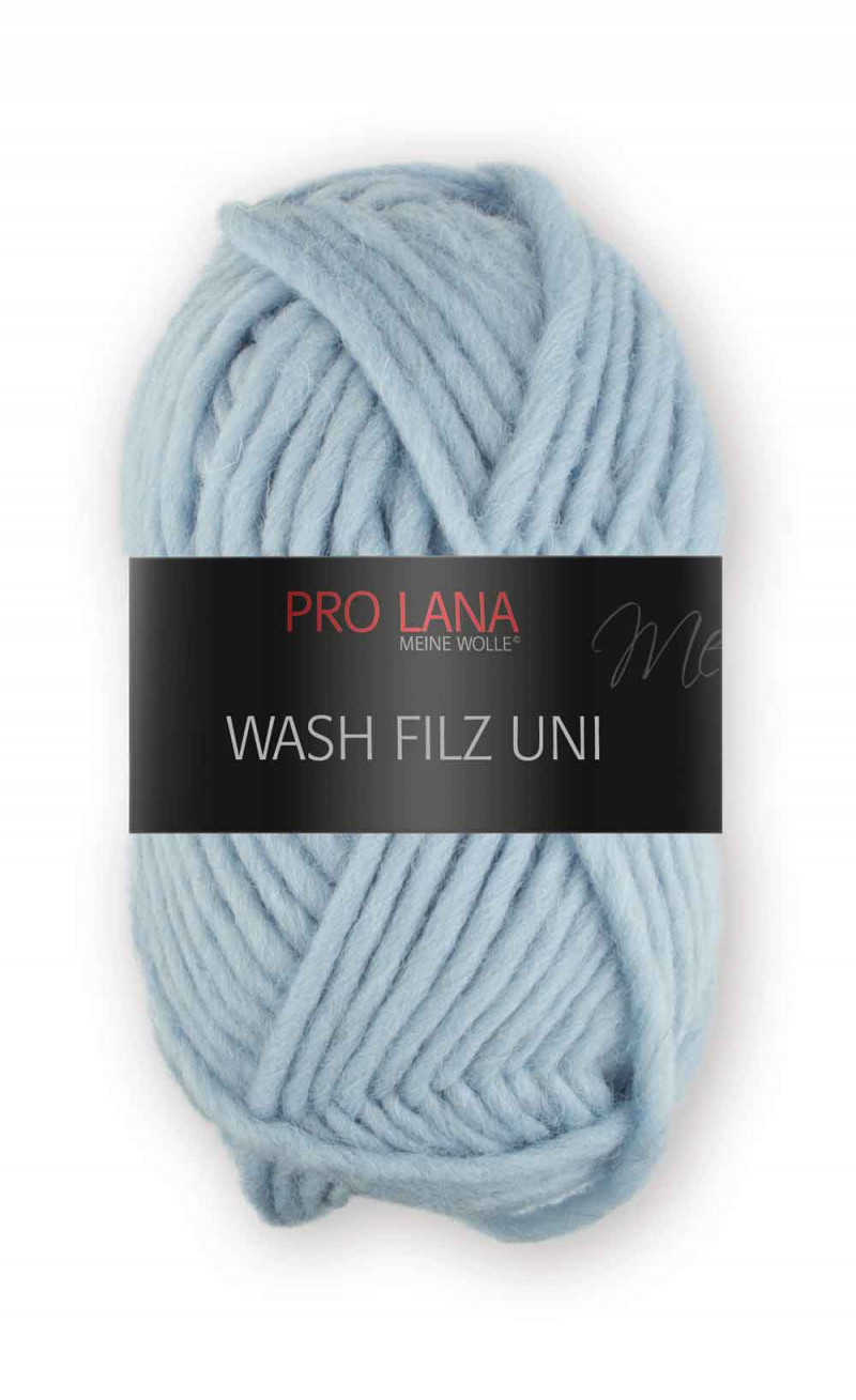 Wash Filz uni Farbe 156 hellblau